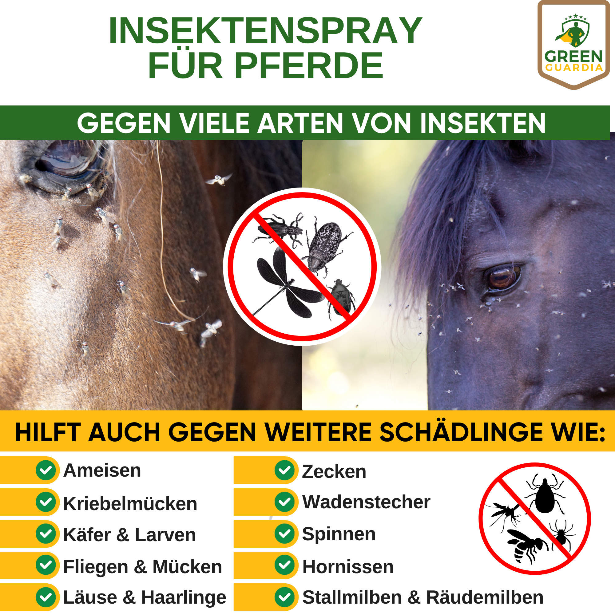 Insekten Abwehrspray Power-Konzentrat für Pferde