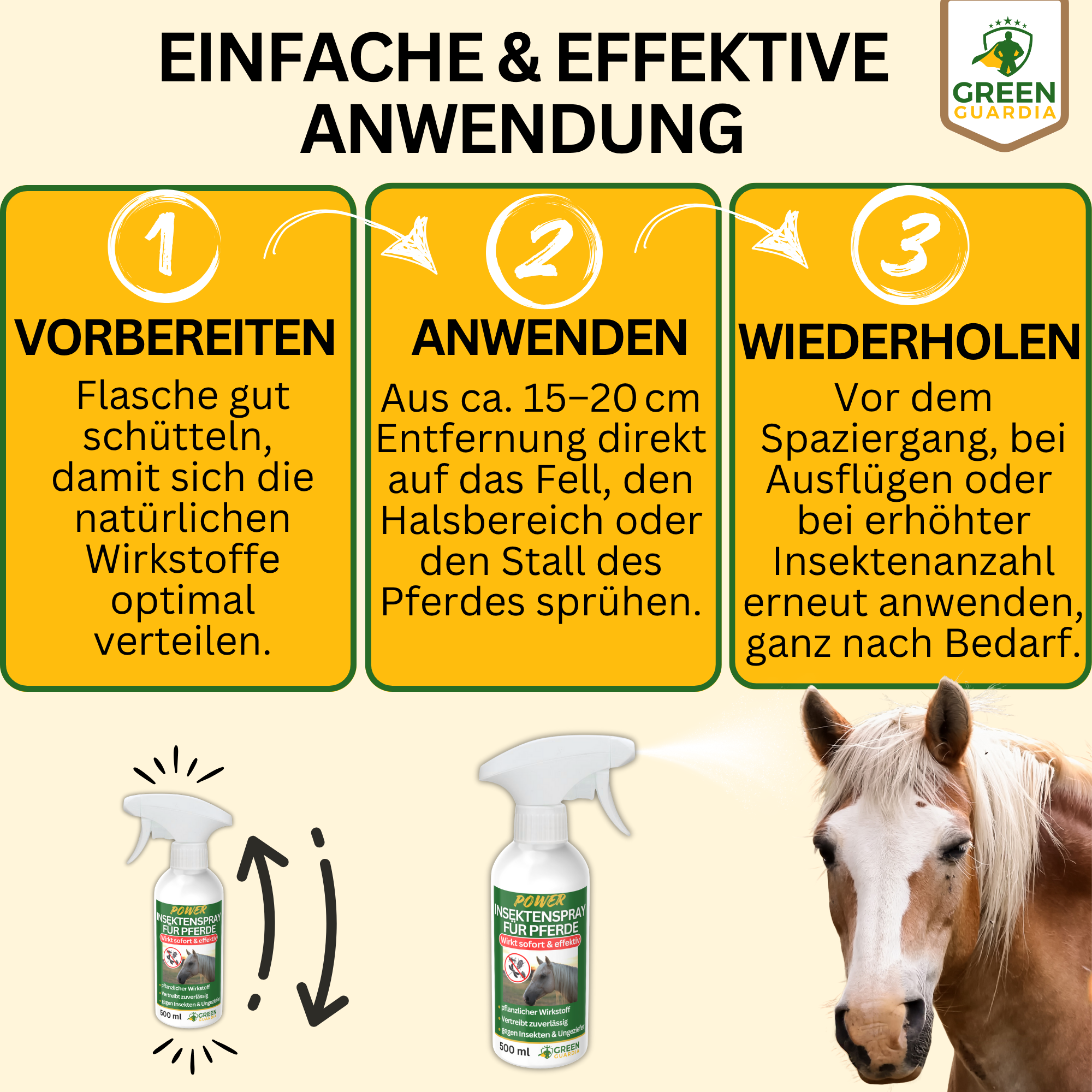 Insekten Abwehrspray Power-Konzentrat für Pferde