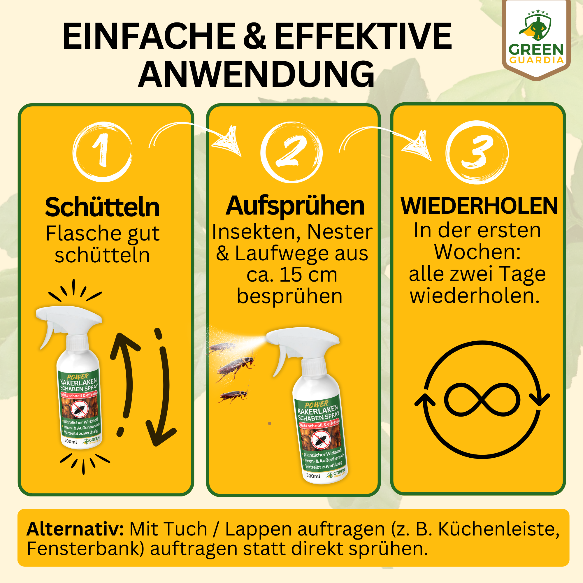 Kakerlaken / Schaben-Abwehrspray Power-Konzentrat