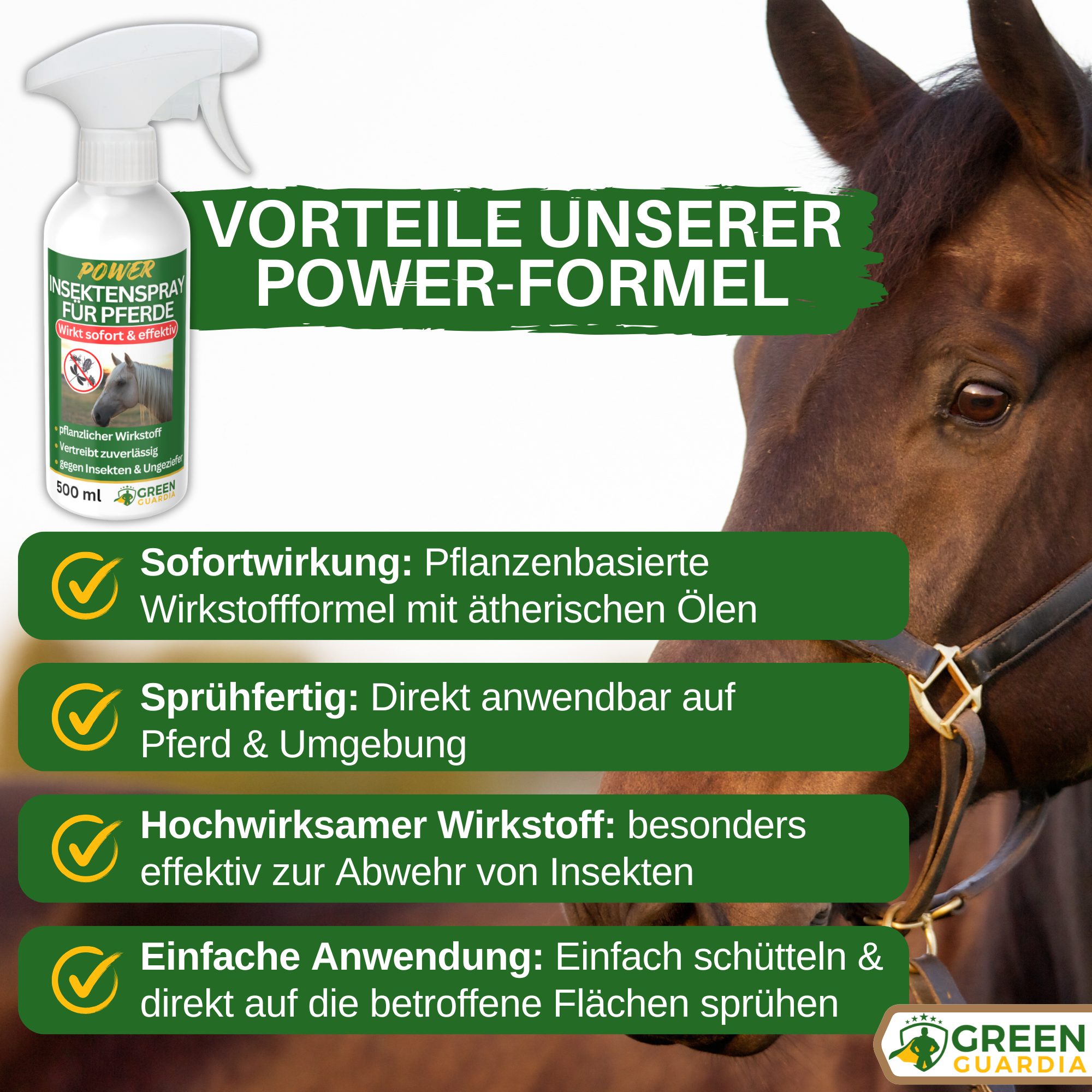 Insekten Abwehrspray Power-Konzentrat für Pferde