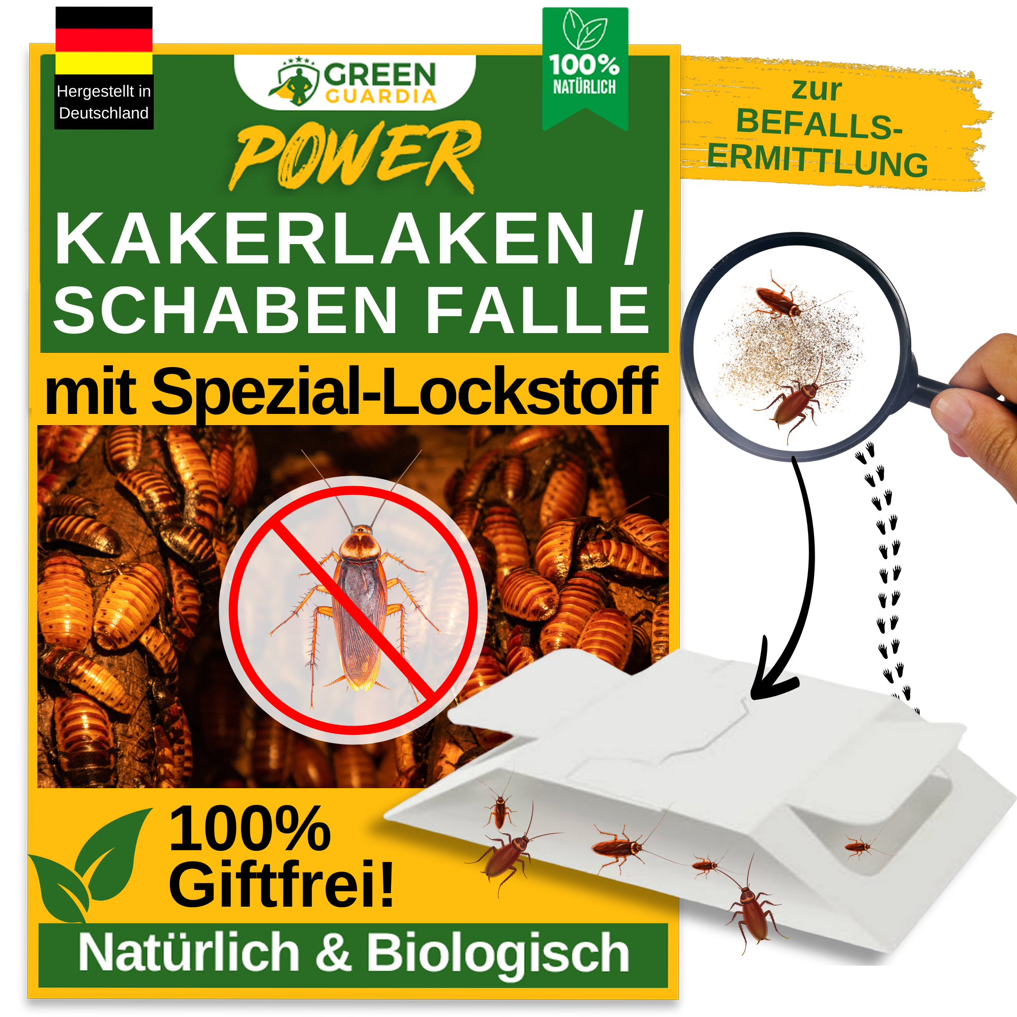 Cockroach trap with special attractant