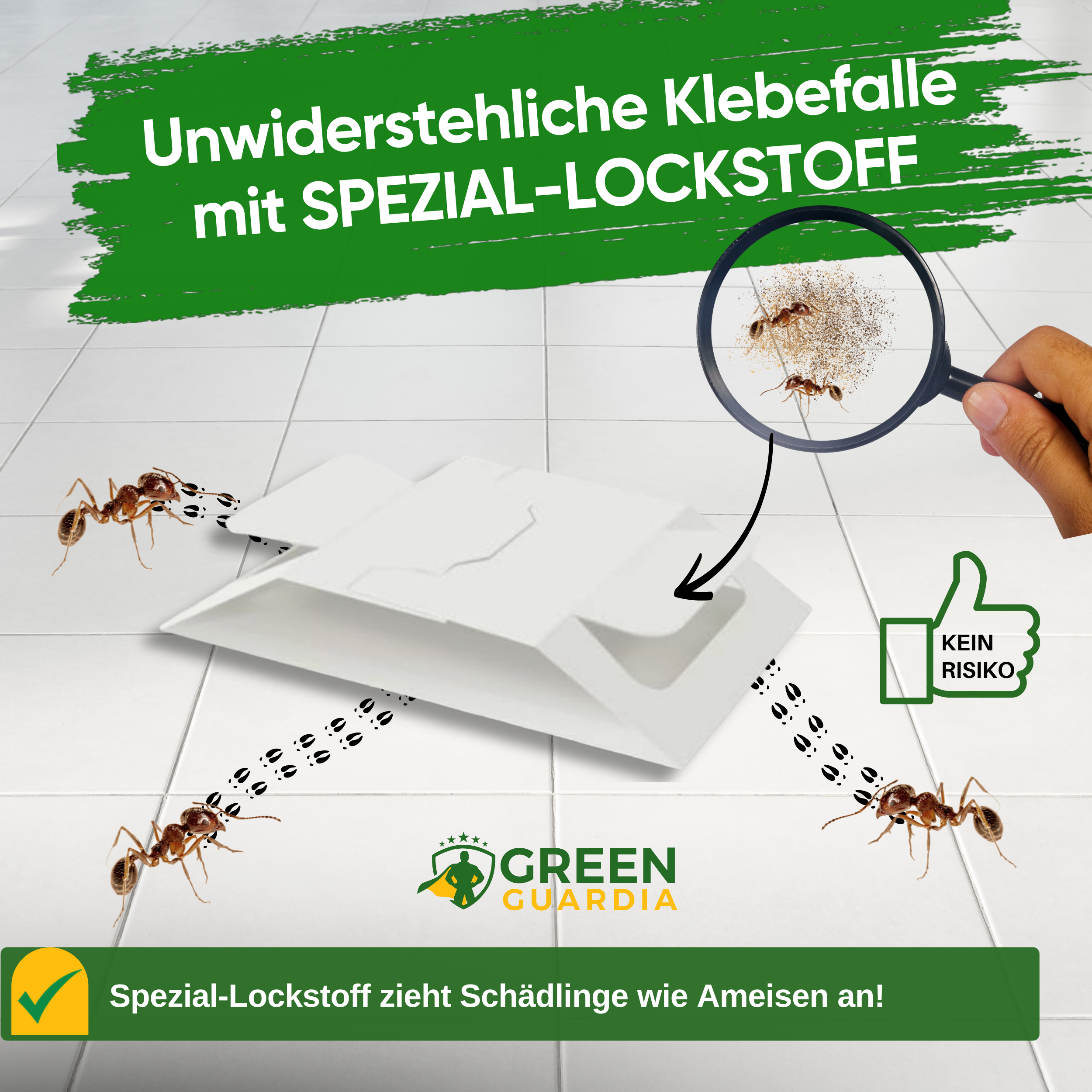 Ant trap with special attractant