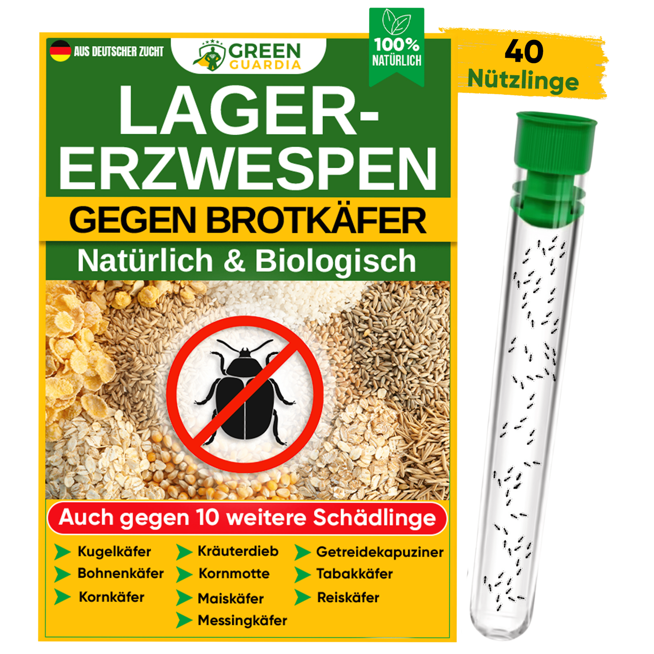 Lagererzwespen gegen Brotkäfer, Reiskäfer & Co. - Green Guardia - Ihr Experte für Schädlinge und Pflanzen