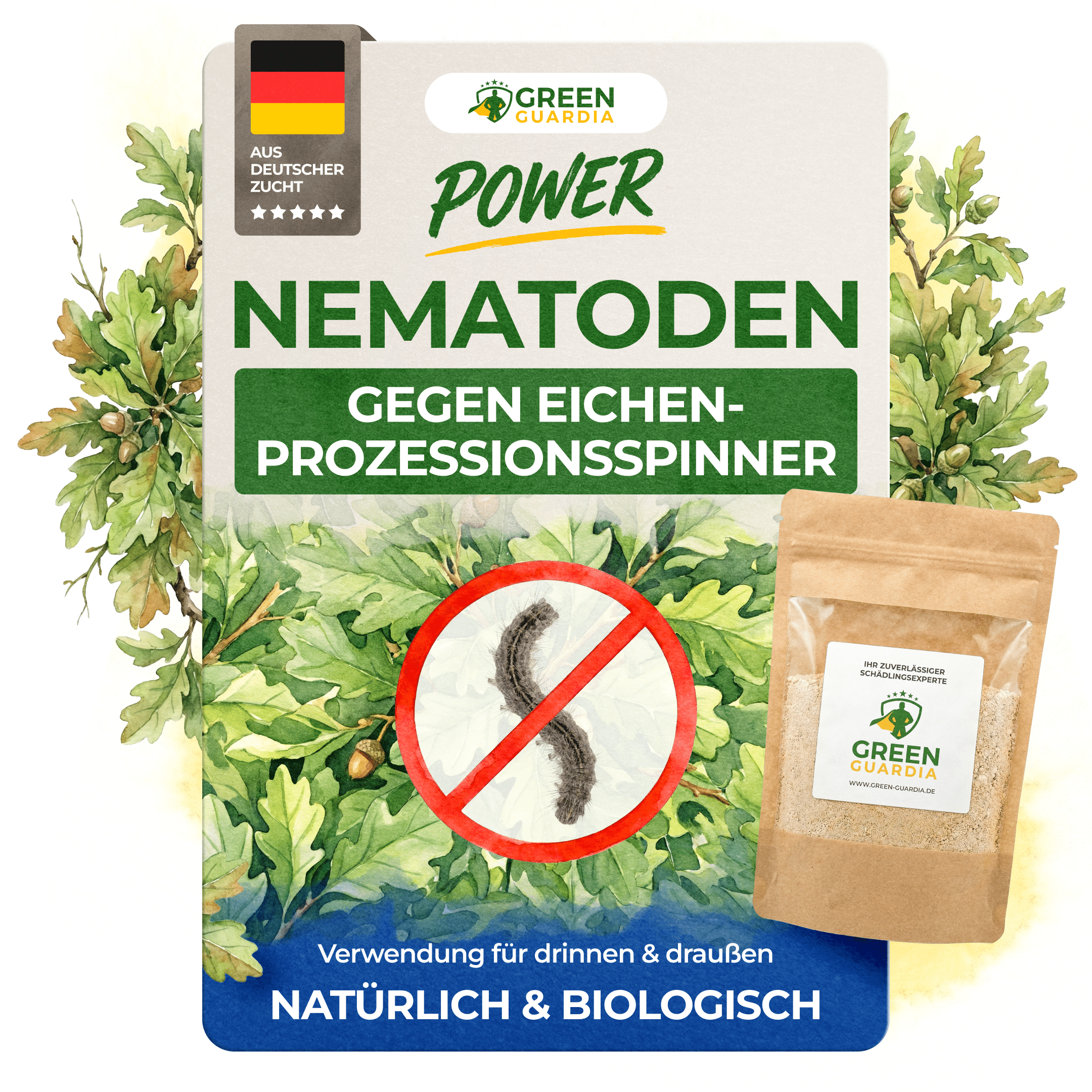 Nematoden gegen Eichenprozessionsspinner - Green Guardia - Ihr Experte für Schädlinge und Pflanzen