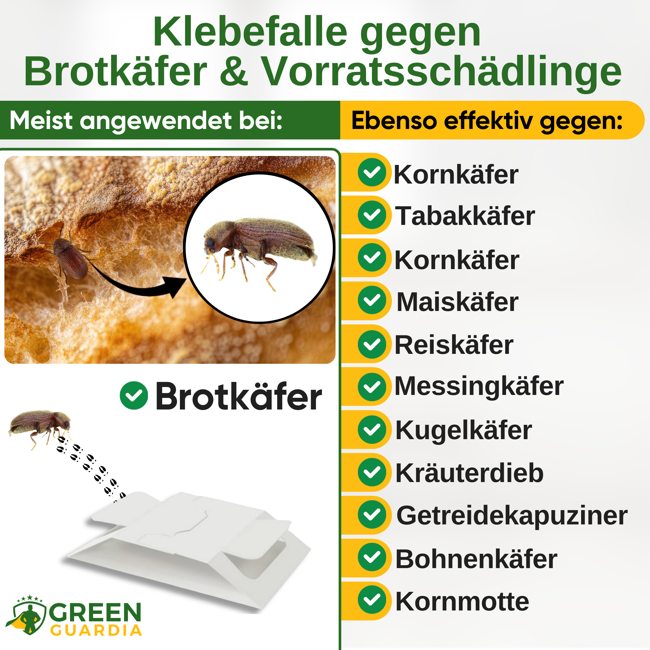 Brotkäfer Falle mit Spezial-Lockstoff