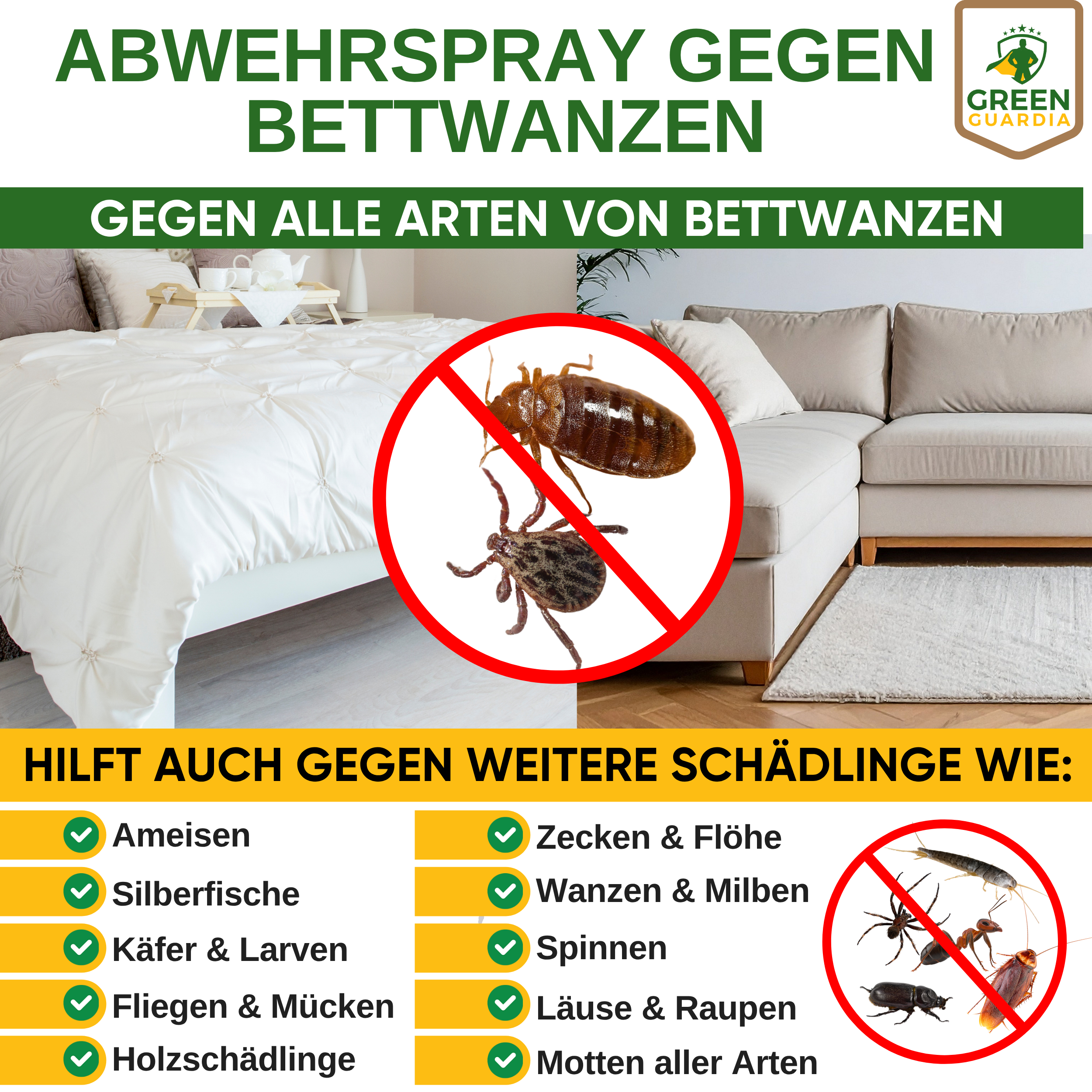 Spray concentrato repellente per cimici dei letti