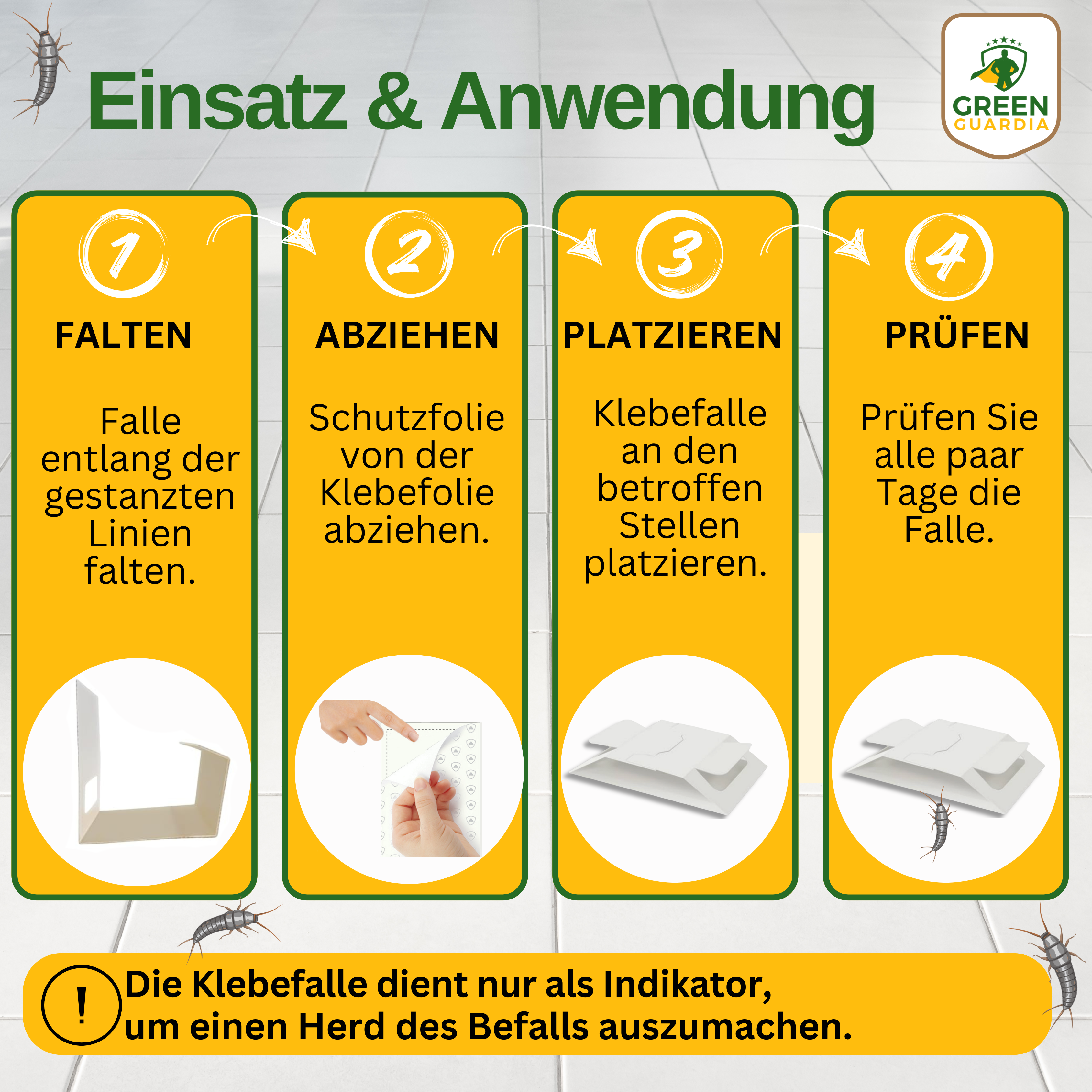 Silberfisch Falle mit Spezial-Lockstoff