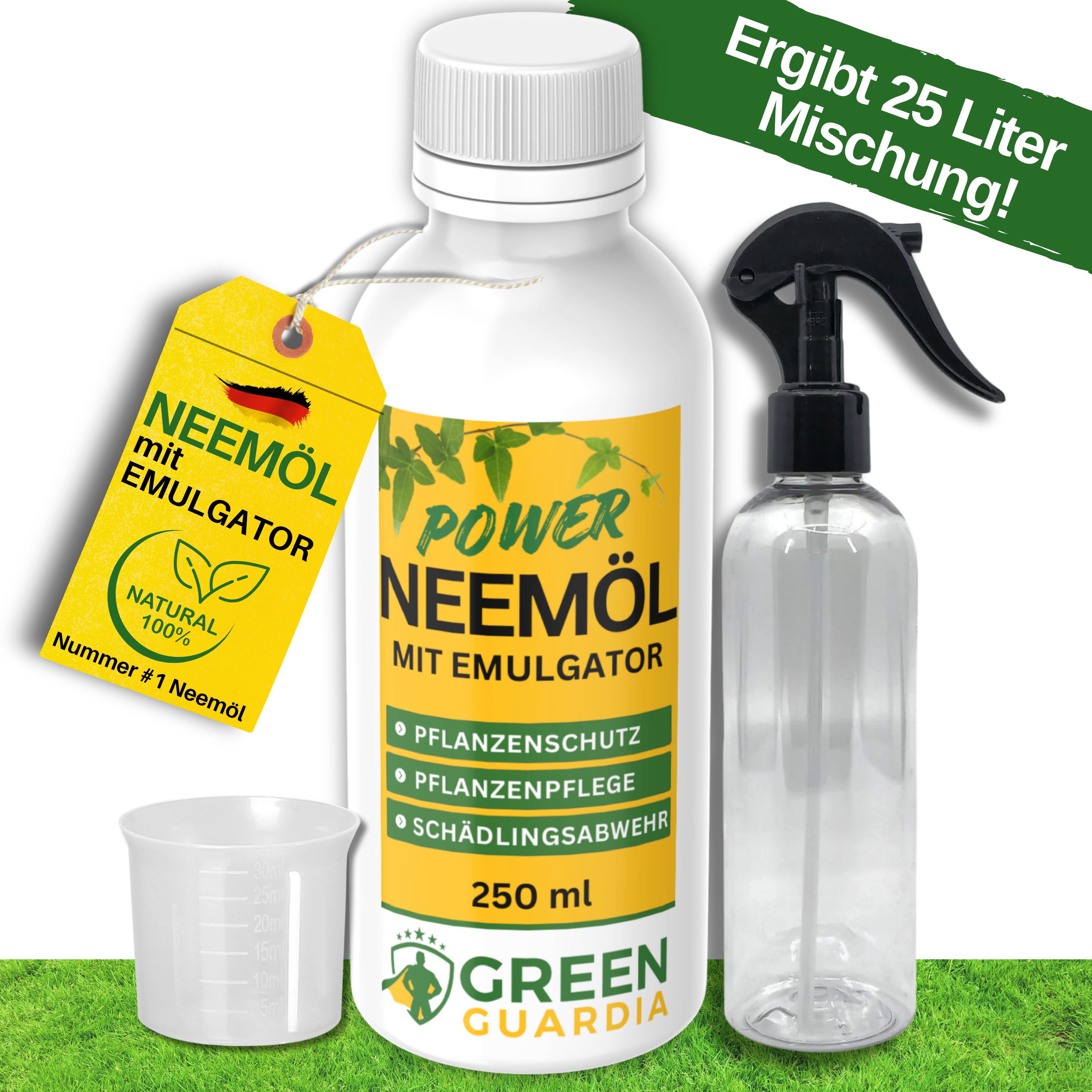 Power Neemöl mit Emulgator für Zimmerpflanzen & Garten