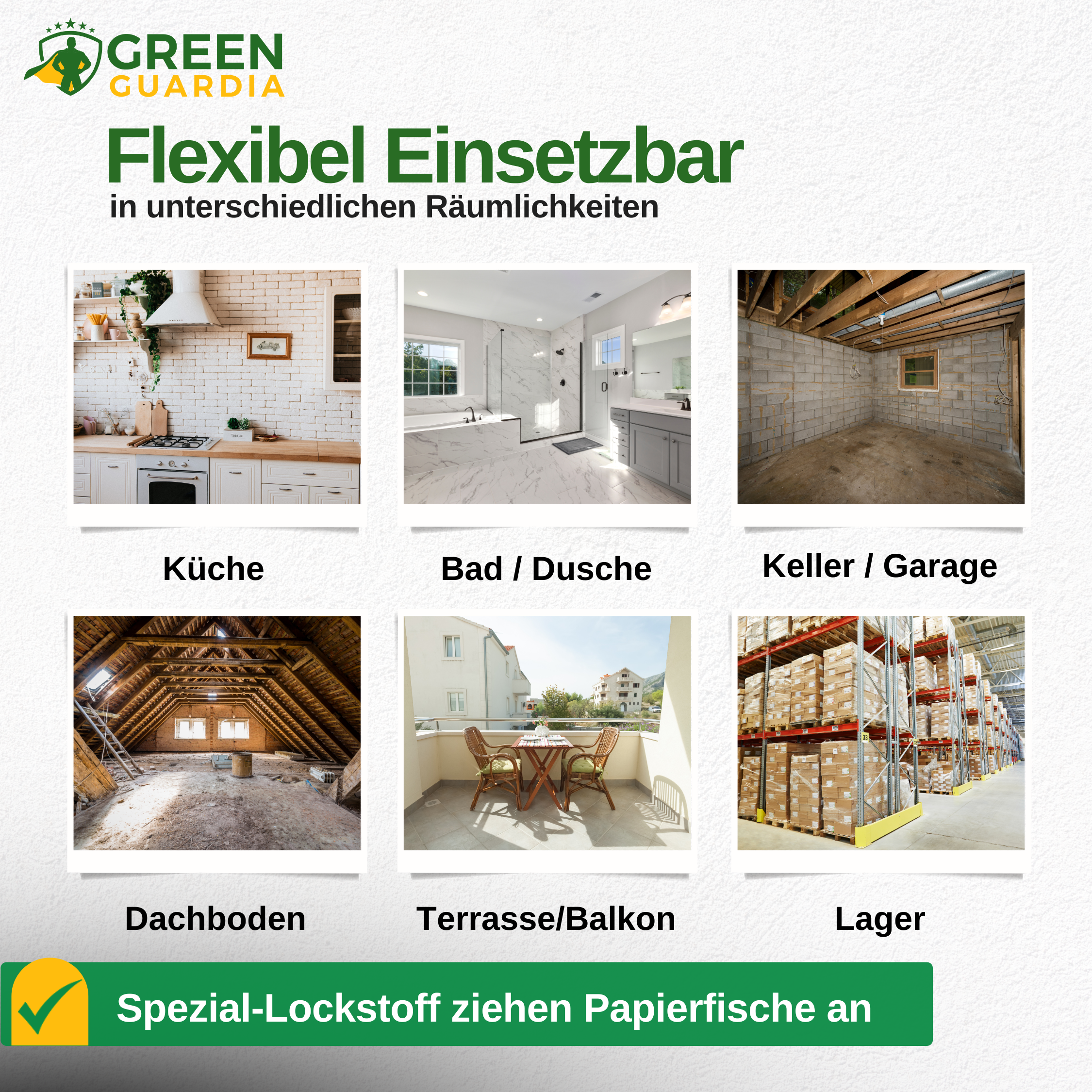 Papierfisch Falle mit Spezial-Lockstoff