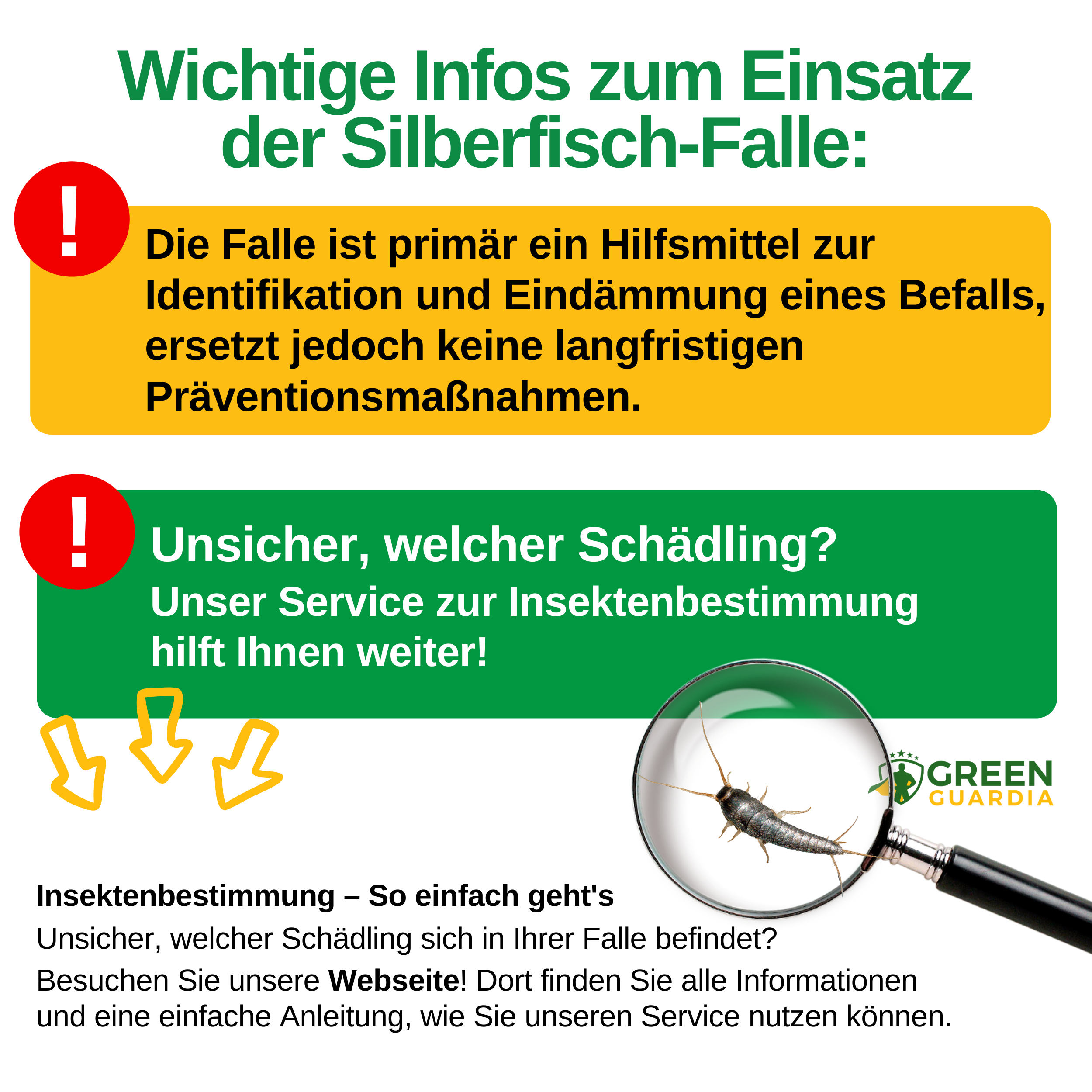 Papierfisch Falle mit Spezial-Lockstoff