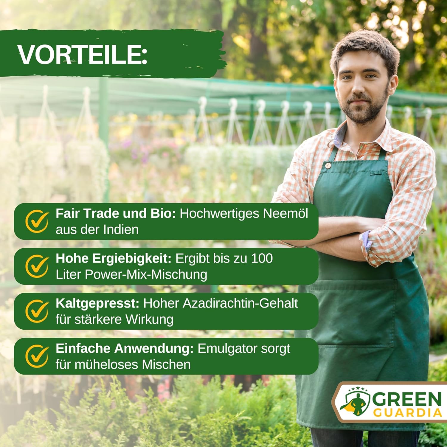 Έλαιο Neem με γαλακτωματοποιητή για φυτά εσωτερικού χώρου και κήπο