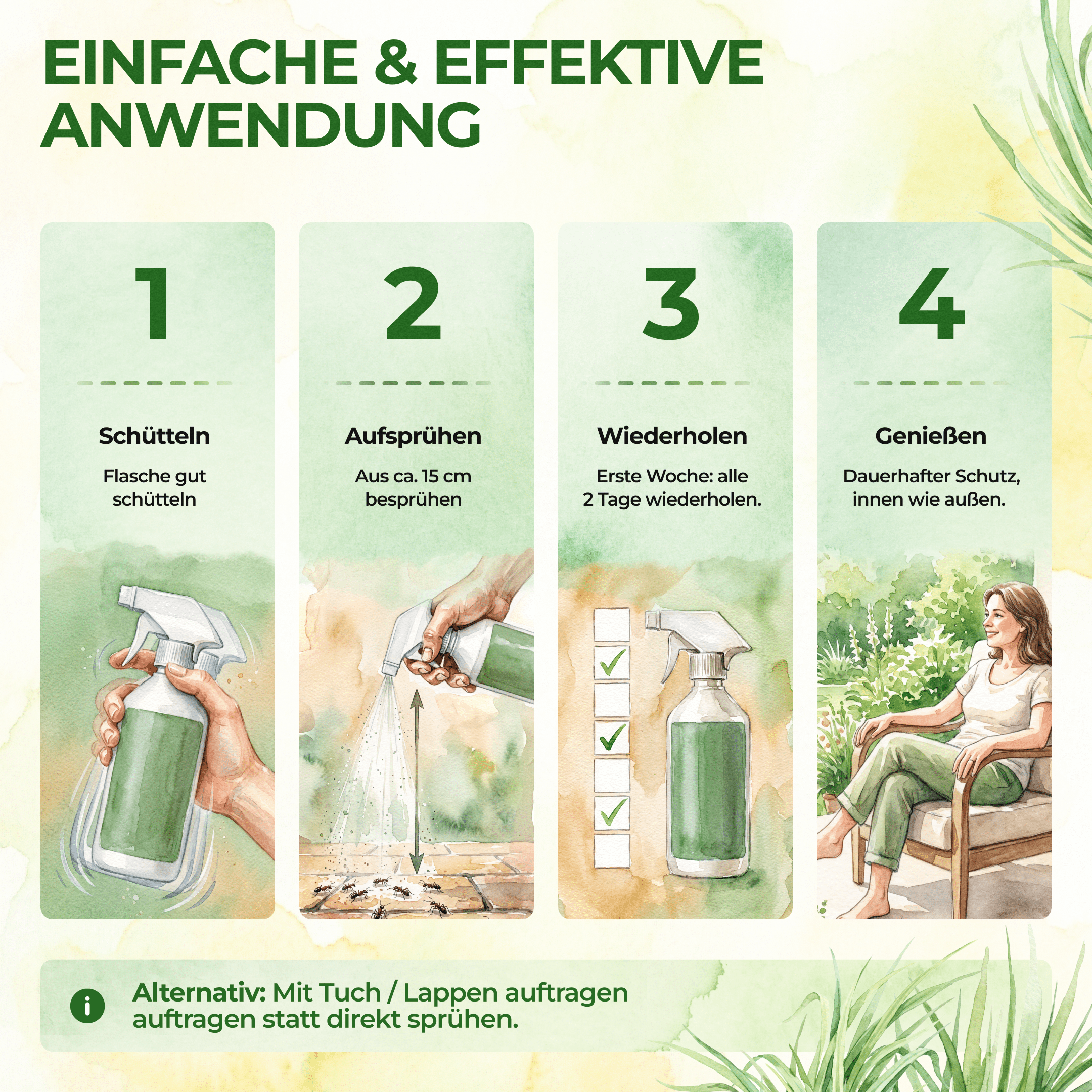 Ameisen Abwehrspray Power-Konzentrat - 500ml - Green Guardia - Ihr Experte für Schädlinge und Pflanzen