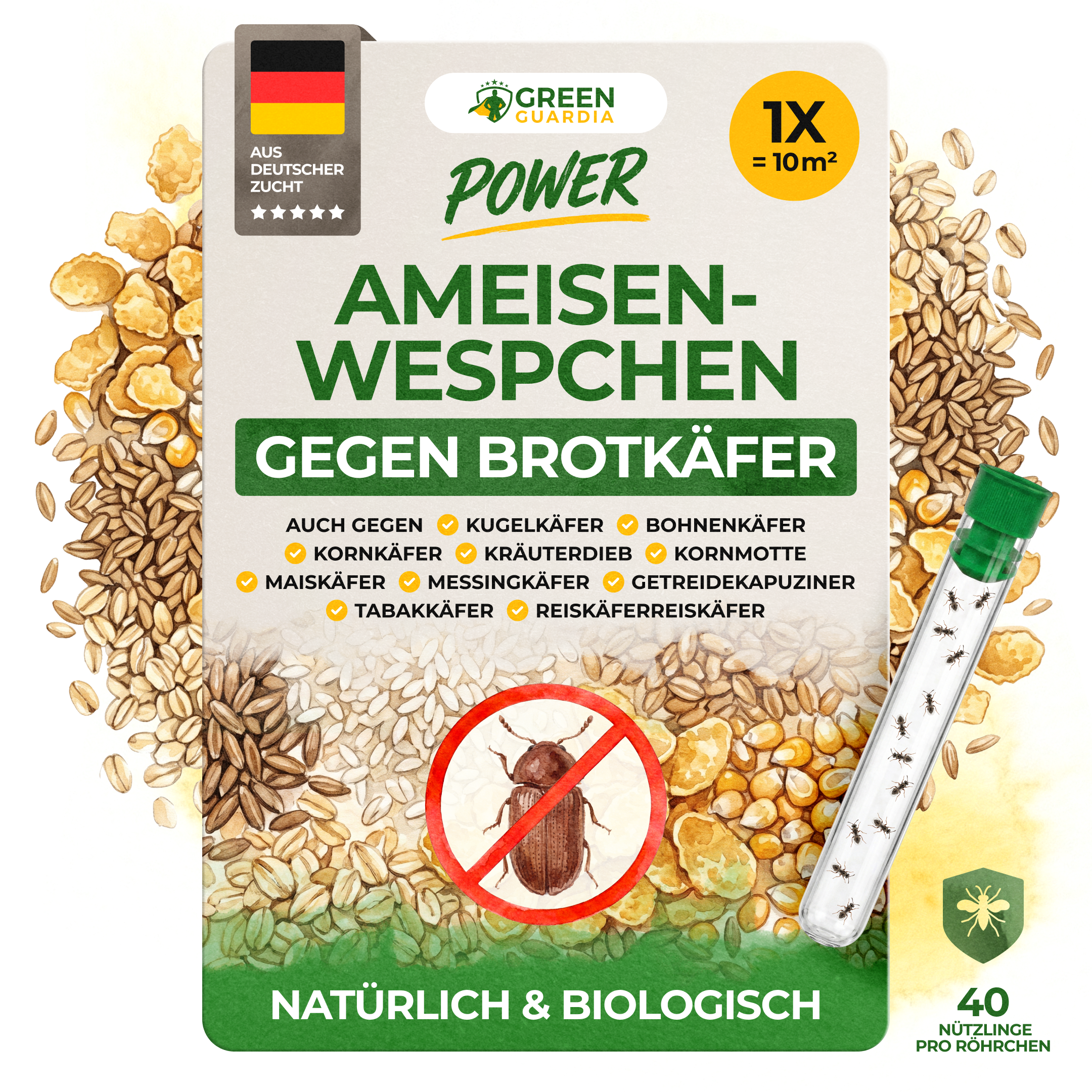 Ameisenwespchen gegen Brotkäfer, Tabakkäfer & Co.