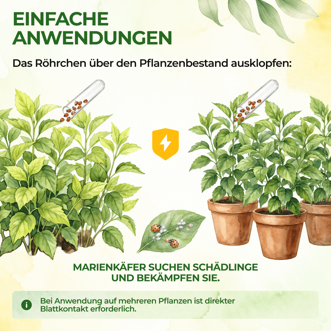 Australischer Marienkäfer gegen Wollläuse, Schmierläuse & Blattläuse - Green Guardia - Ihr Experte für Schädlinge und Pflanzen