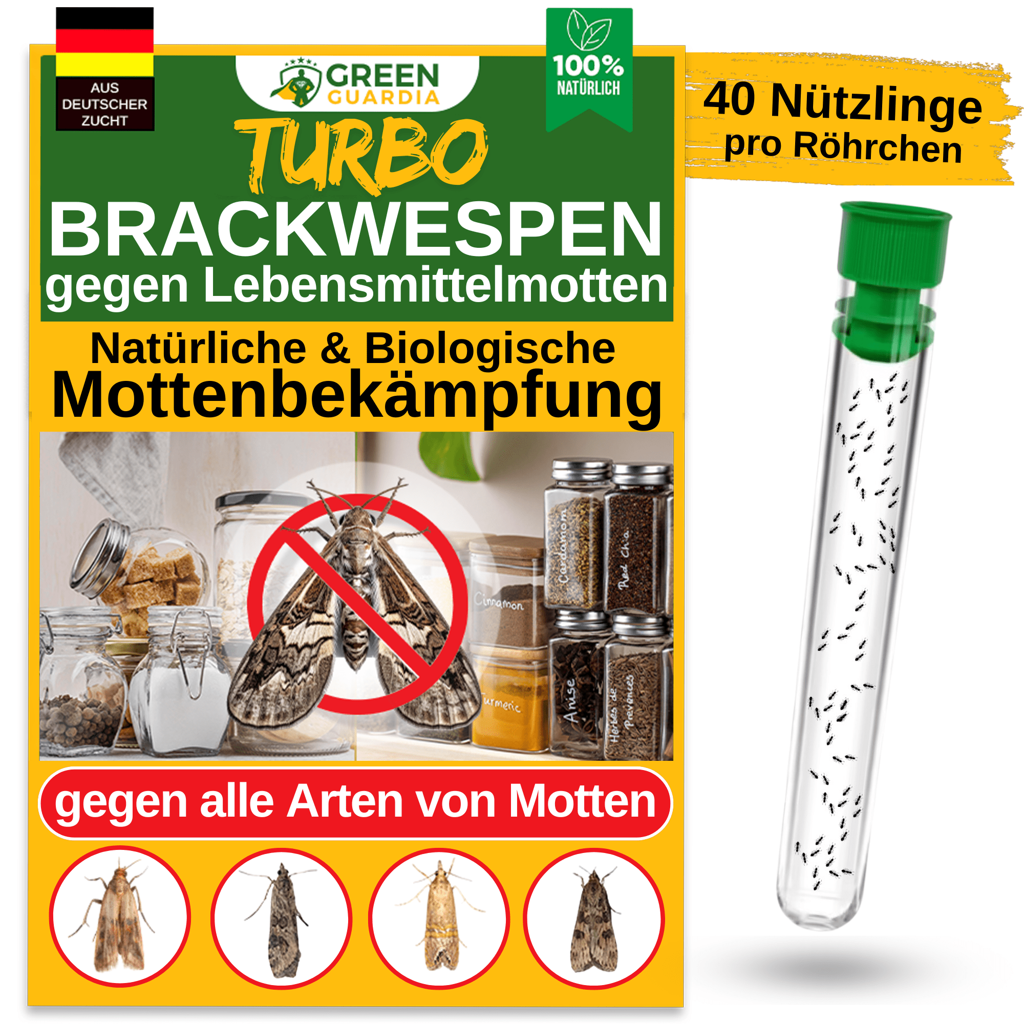 Brackwespen gegen Lebensmittelmotten - Green Guardia - Ihr Experte für Schädlinge und Pflanzen