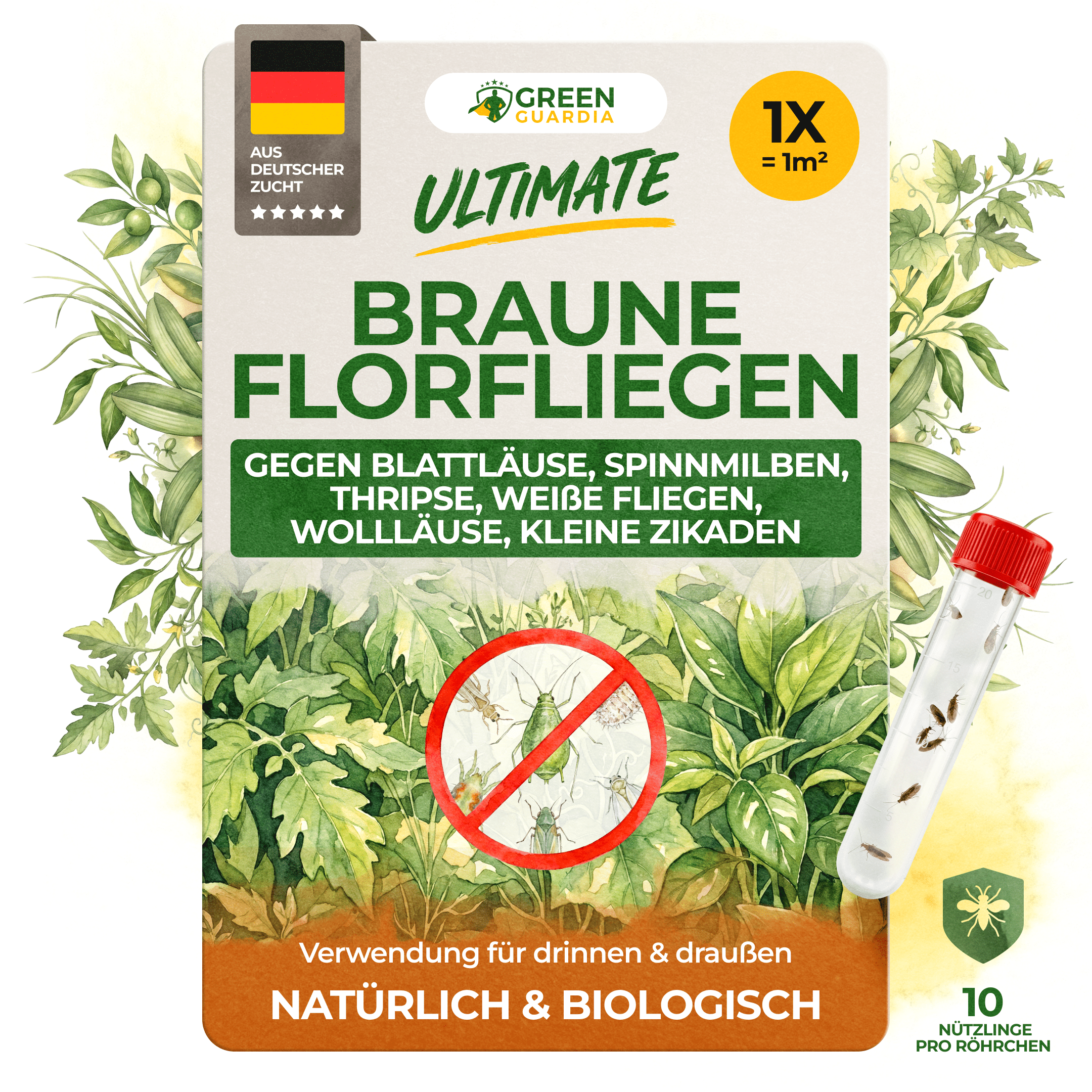 Braune Florfliegen gegen Blattläuse, Thripse, Spinnmilben und Co. - Green Guardia - Ihr Experte für Schädlinge und Pflanzen