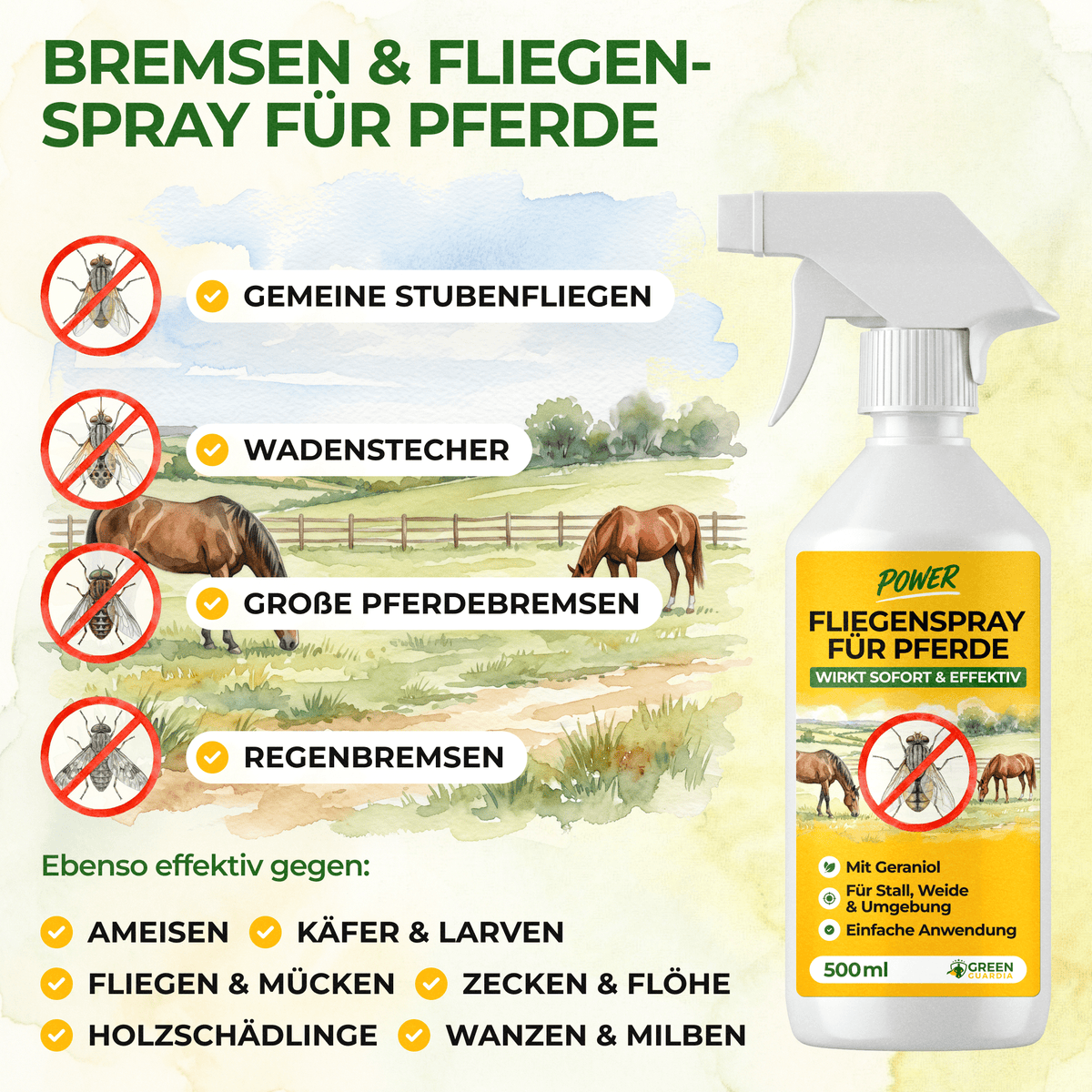Bremsen/Fliegen Abwehrspray Power-Konzentrat für Pferde