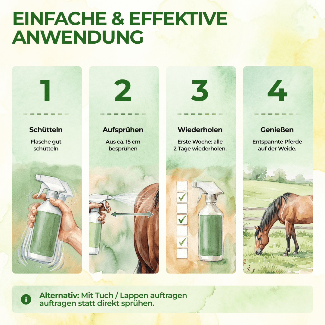 Bremsen/Fliegen Abwehrspray Power-Konzentrat für Pferde - 500ml - Green Guardia - Ihr Experte für Schädlinge und Pflanzen