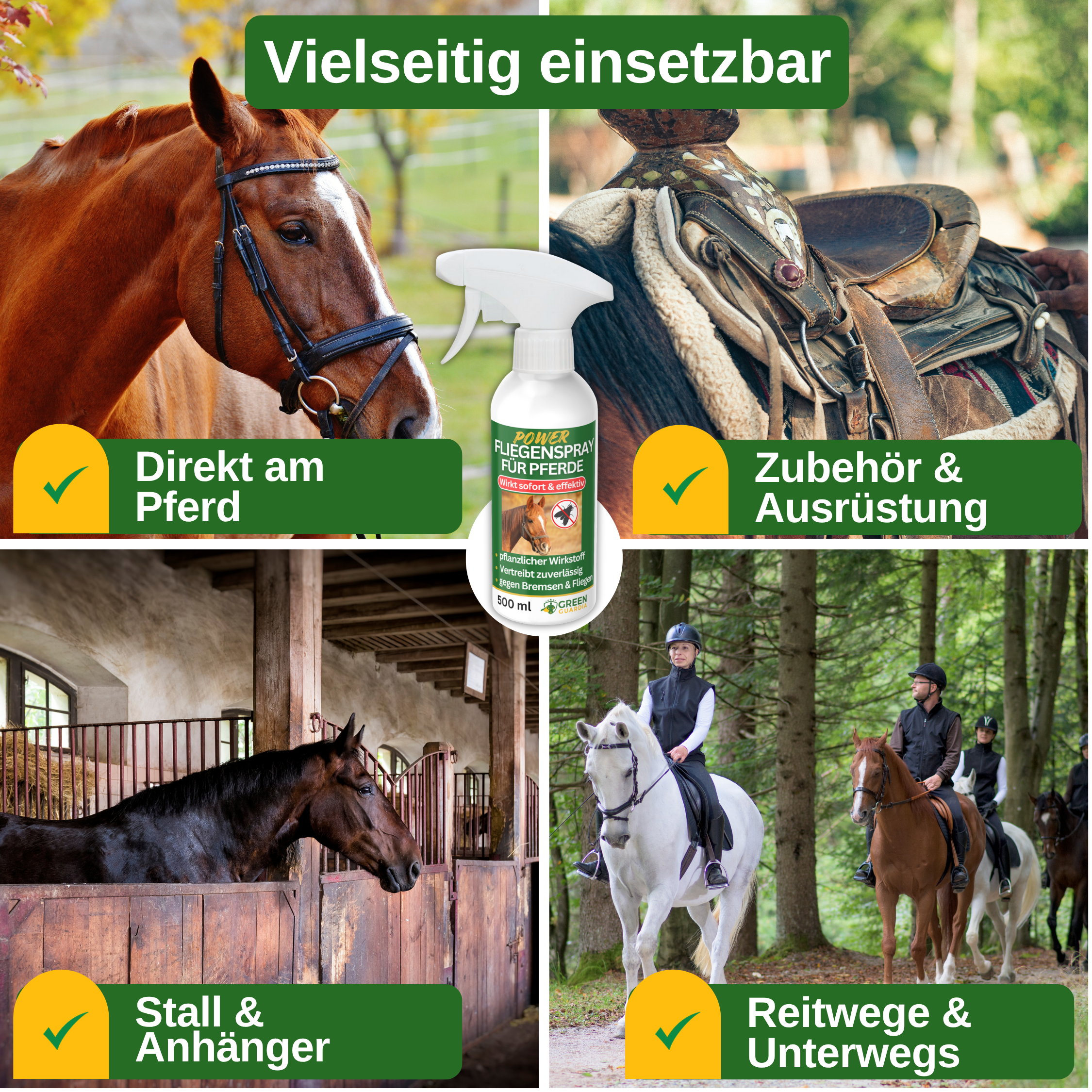 Bremsen/Fliegen Abwehrspray Power - Konzentrat für Pferde - Green Guardia - Ihr Experte für Schädlinge und Pflanzen