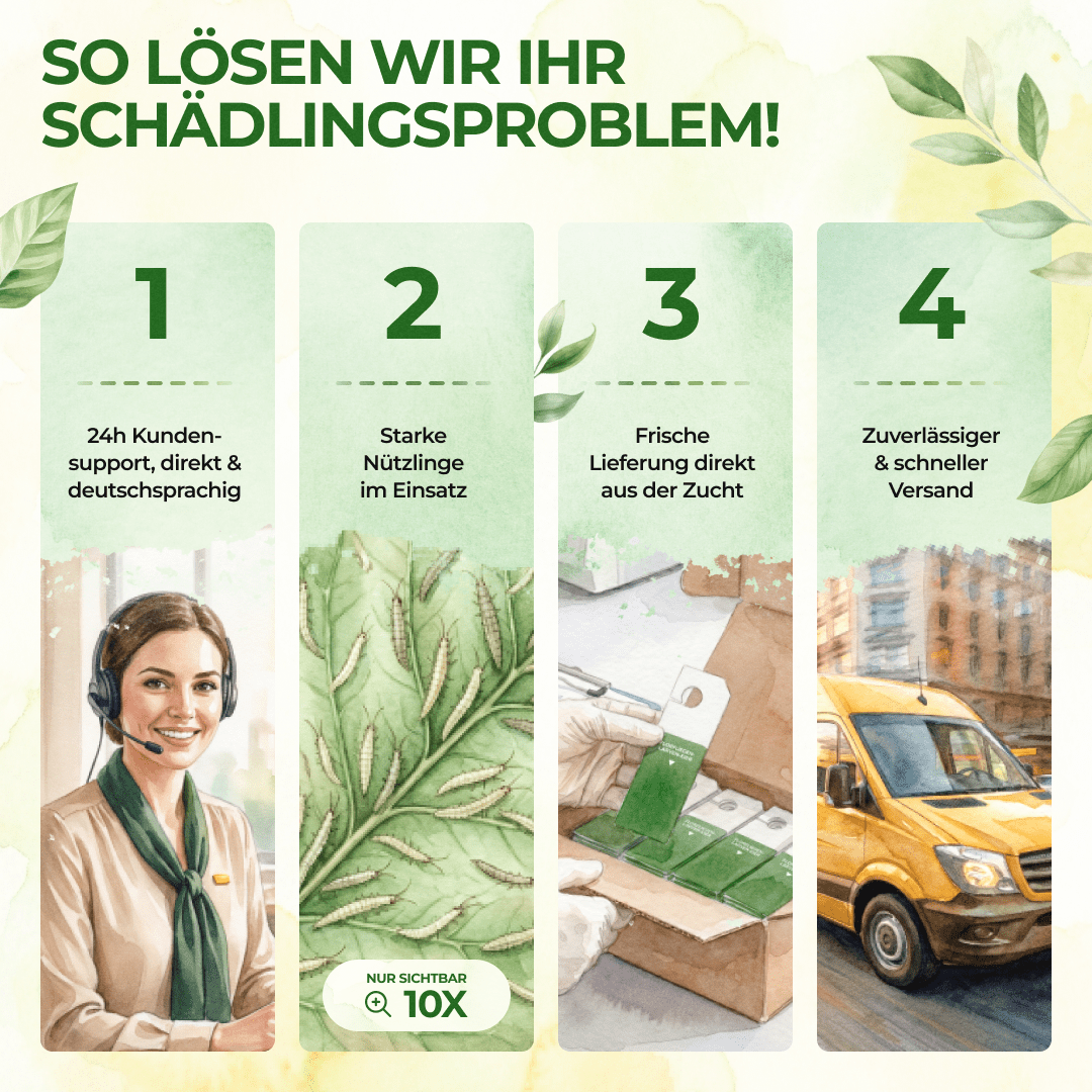 Florfliegenlarven - Eier gegen Blattläuse, Wollläuse - Green Guardia - Ihr Experte für Schädlinge und Pflanzen