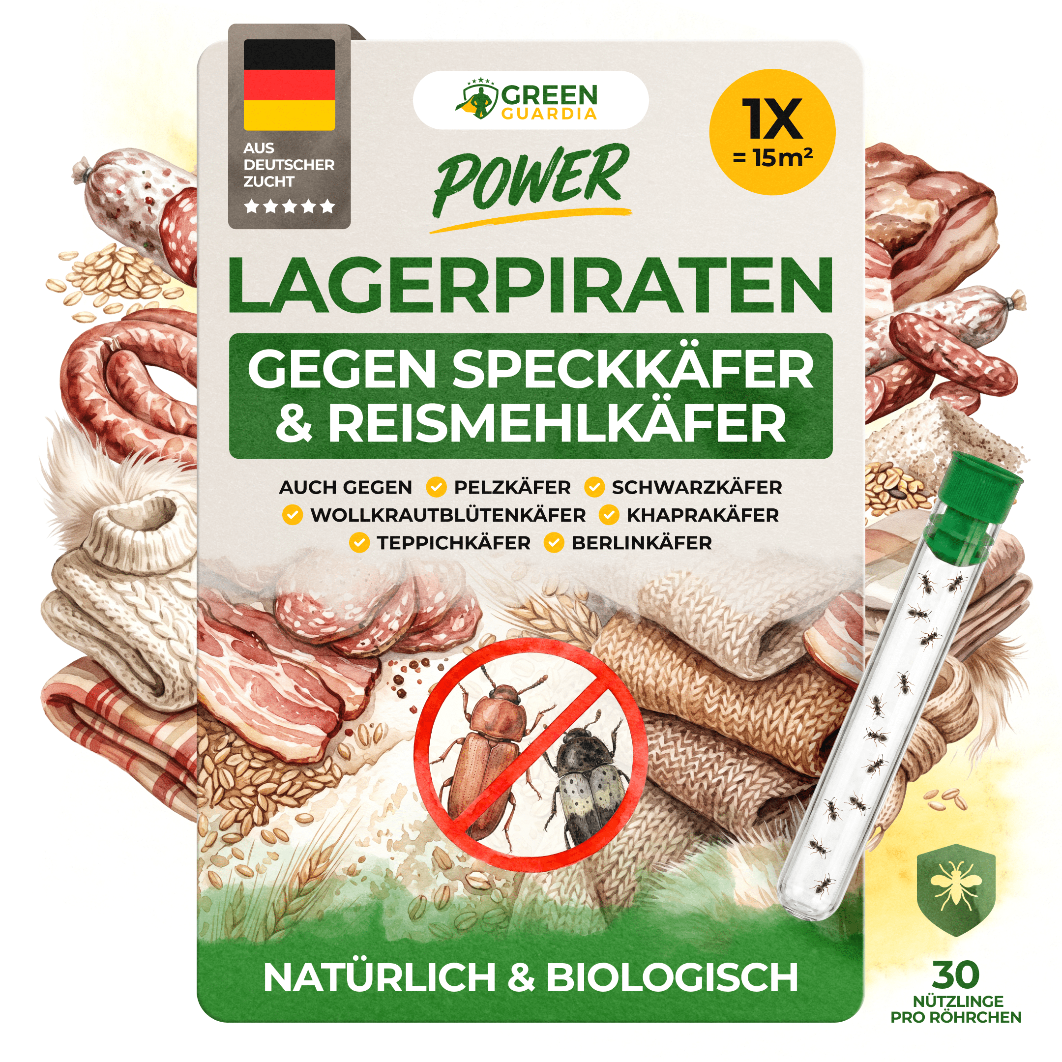 Lagerpiraten gegen Speckkäfer, Reismehl-/, Pelz-/ & Teppichkäfer - Green Guardia - Ihr Experte für Schädlinge und Pflanzen