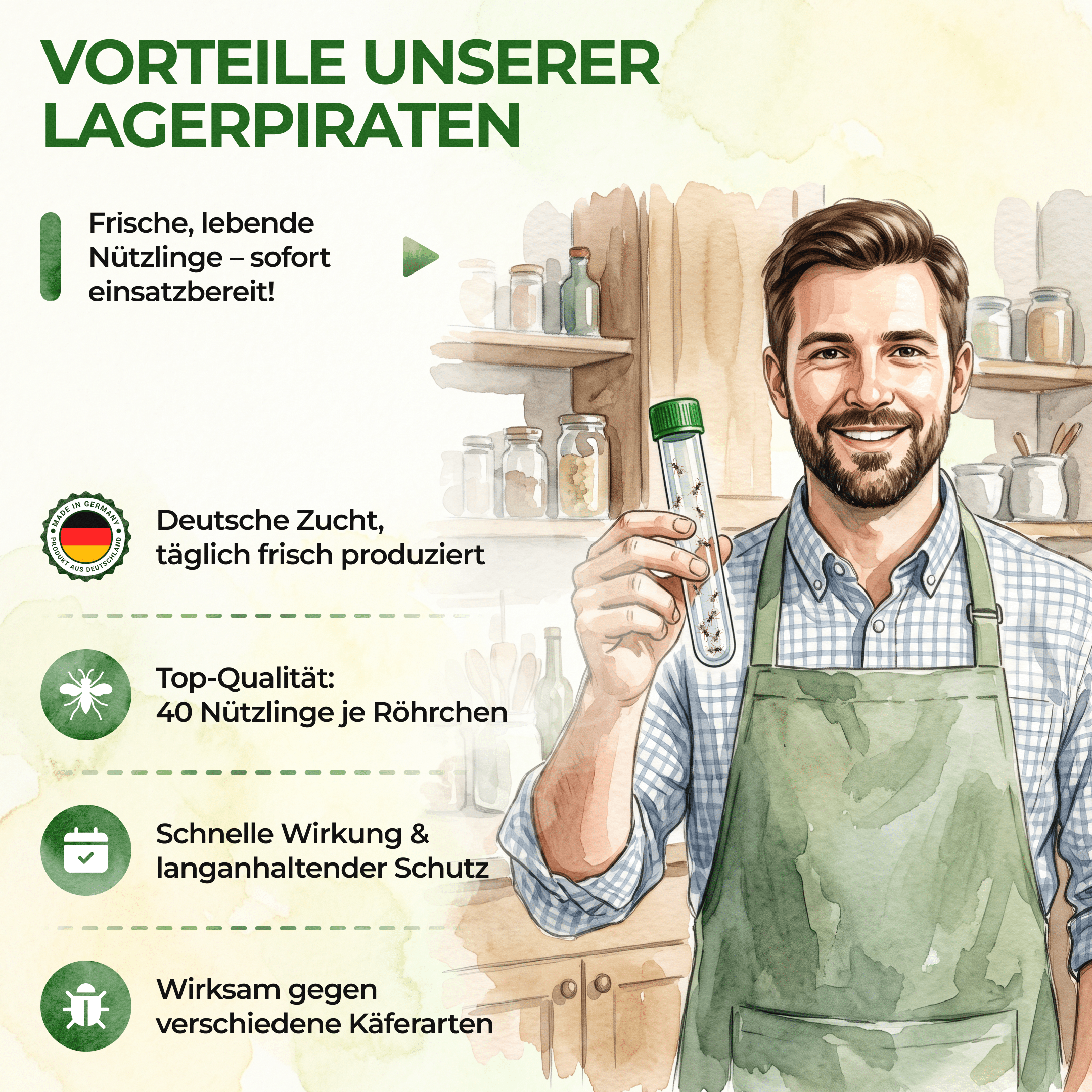Lagerpiraten gegen Speckkäfer, Reismehl-/, Pelz-/ & Teppichkäfer - Green Guardia - Ihr Experte für Schädlinge und Pflanzen