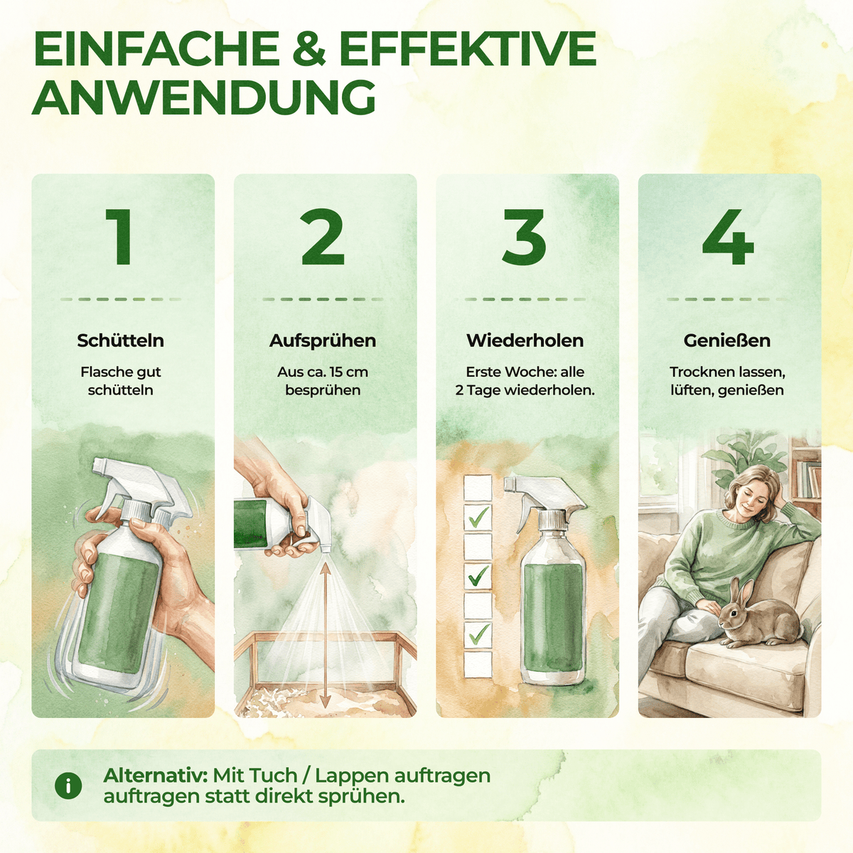 Milben-Abwehrspray für Kleintiere – Power-Konzentrat 500 ml - Green Guardia - Ihr Experte für Schädlinge und Pflanzen