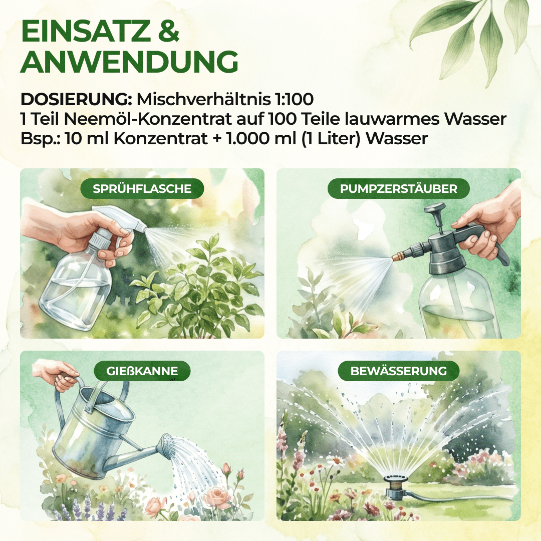 Neemöl mit Emulgator zur Pflanzenpflege - Green Guardia - Ihr Experte für Schädlinge und Pflanzen