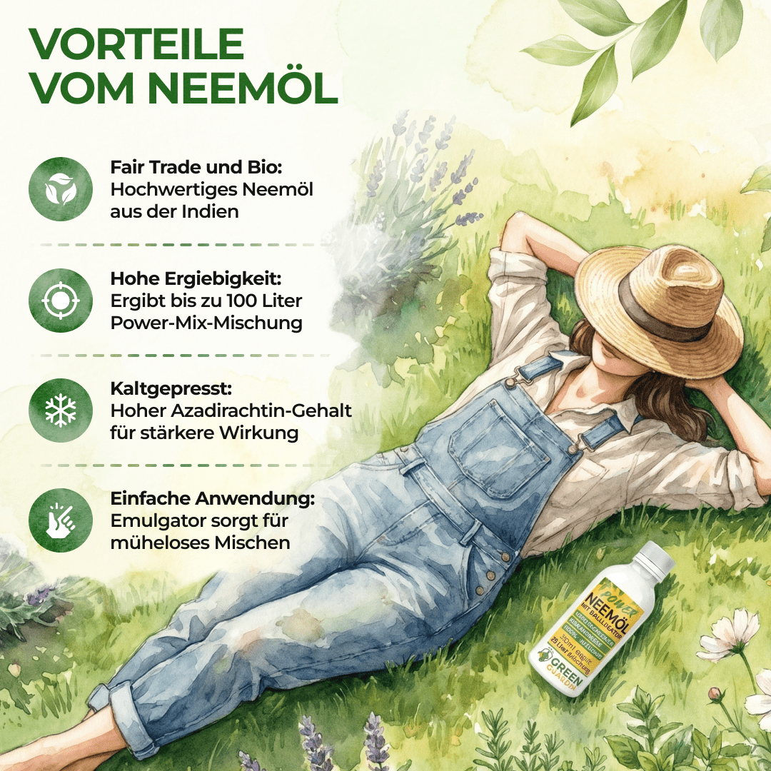Neemöl mit Emulgator zur Pflanzenpflege - Green Guardia - Ihr Experte für Schädlinge und Pflanzen
