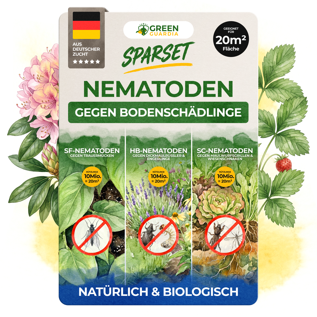 Nematoden Bodenschädlings-Set - Green Guardia - Ihr Experte für Schädlinge und Pflanzen