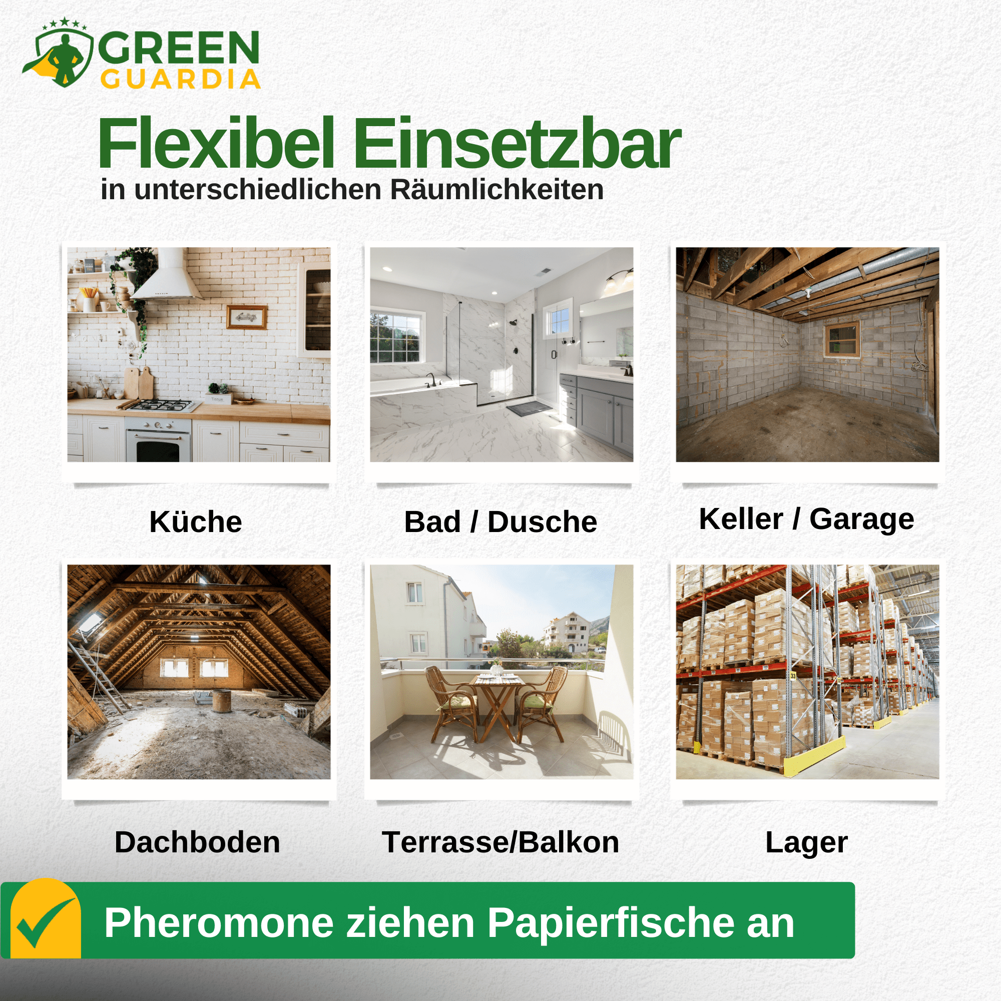 Papierfisch Falle mit Pheromon - Lockstoff - Green Guardia - Ihr Experte für Schädlinge und Pflanzen