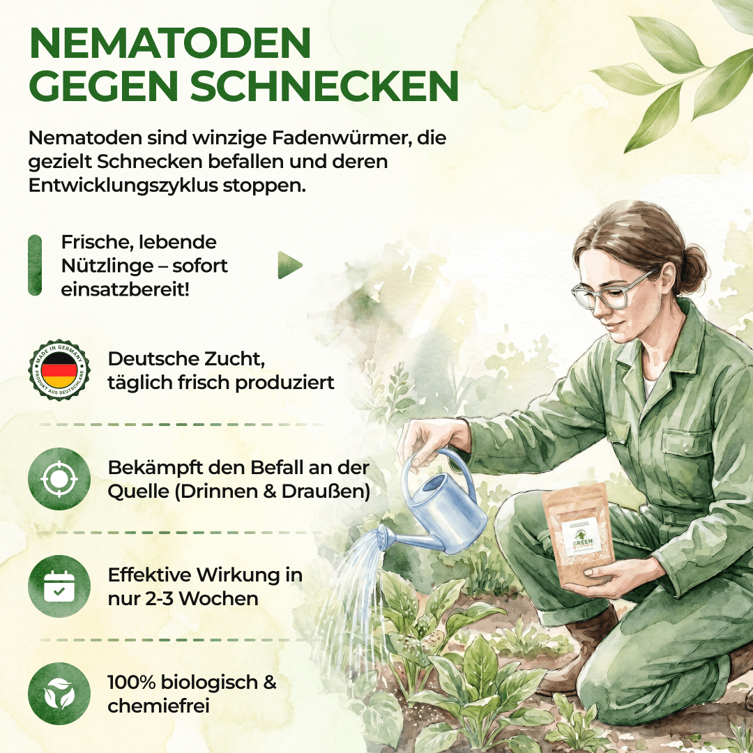 PC - Nematoden gegen Schnecken & Nacktschnecken - Green Guardia - Ihr Experte für Schädlinge und Pflanzen