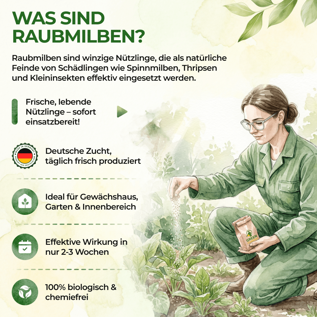 Raubmilben Mix gegen Trauermücken & Rote Vogelmilben - Green Guardia - Ihr Experte für Schädlinge und Pflanzen