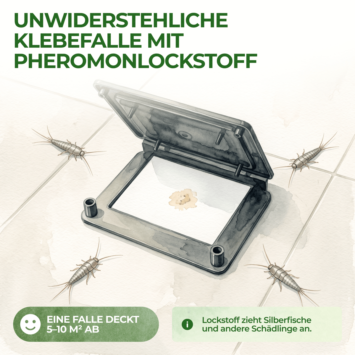 Silberfisch Falle - Green Guardia - Ihr Experte für Schädlinge und Pflanzen