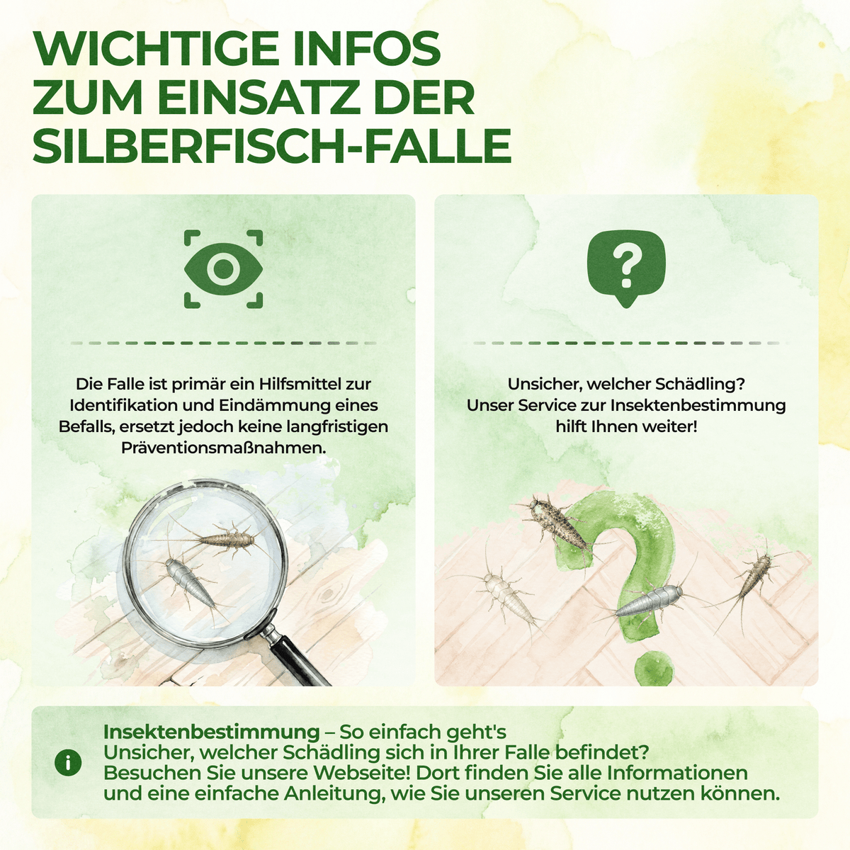 Silberfisch Falle - Green Guardia - Ihr Experte für Schädlinge und Pflanzen