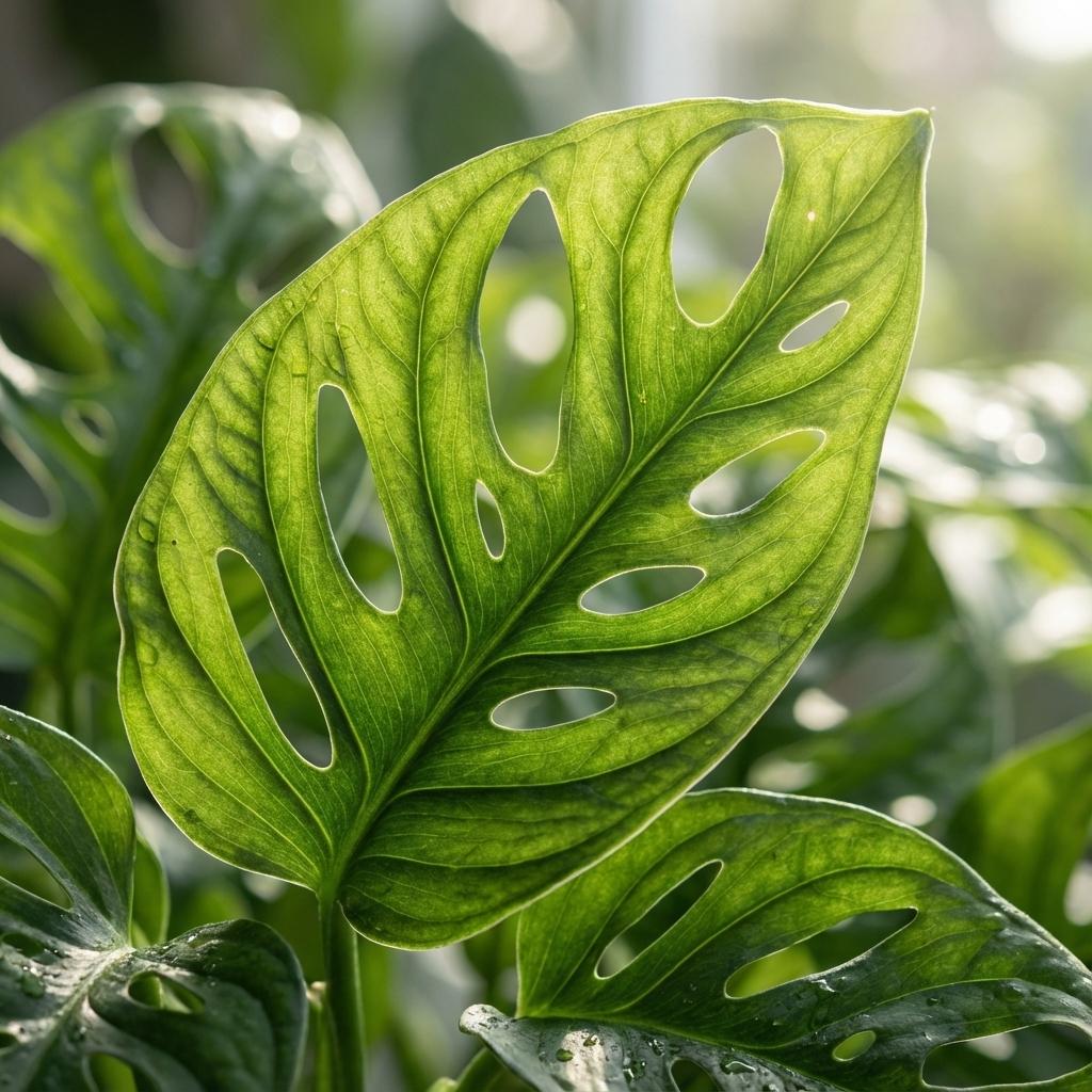 Monstera 'Monkey Mask' – popínavá a plovoucí rostlina, květináč 12 cm, výška 25–35 cm