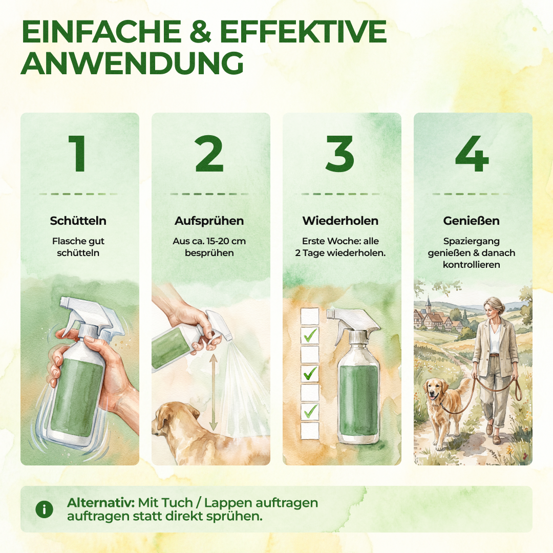 Spray anti-tiques concentré pour chiens-500 ml