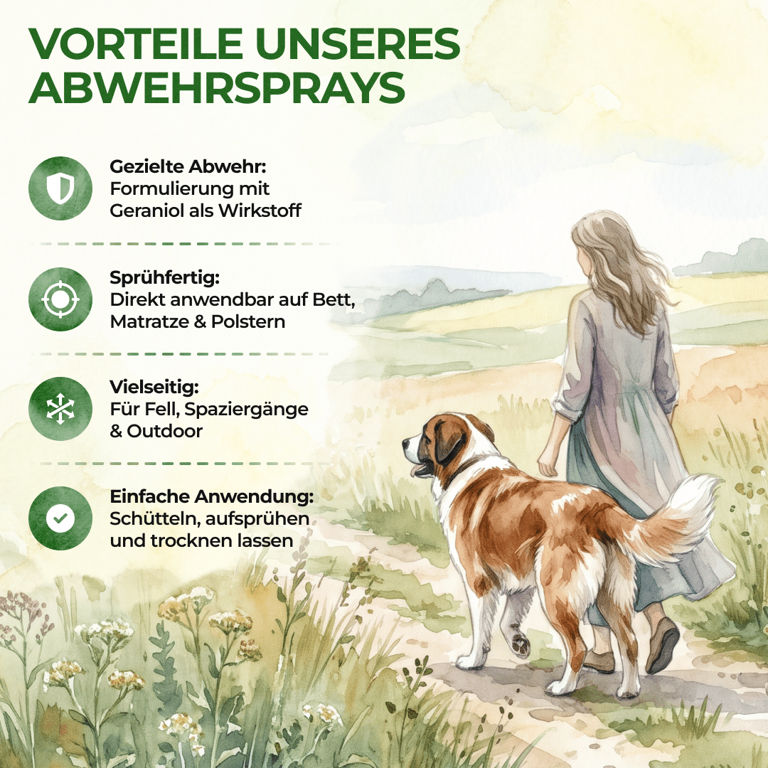 Zecken Abwehrspray Power-Konzentrat für Hunde - 500ml - Green Guardia - Ihr Experte für Schädlinge und Pflanzen